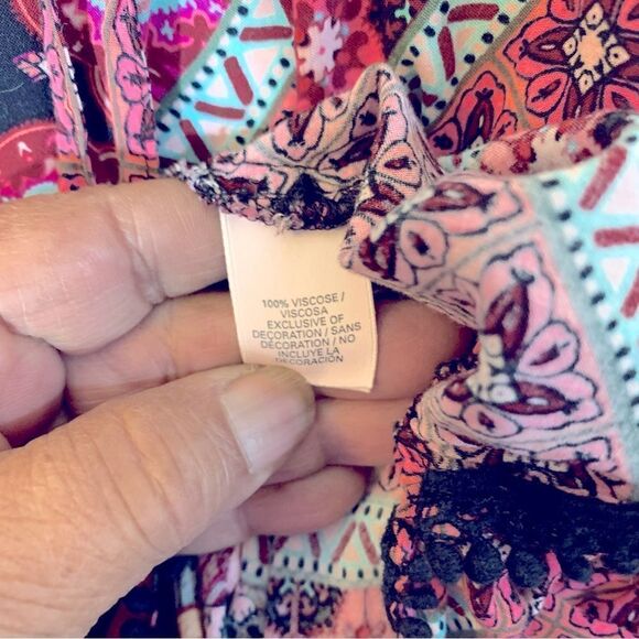 Victorias Secret Sleep Dress Stars & Paisley Pink Black Sz Medium Gorgeous - Picture 6 of 7